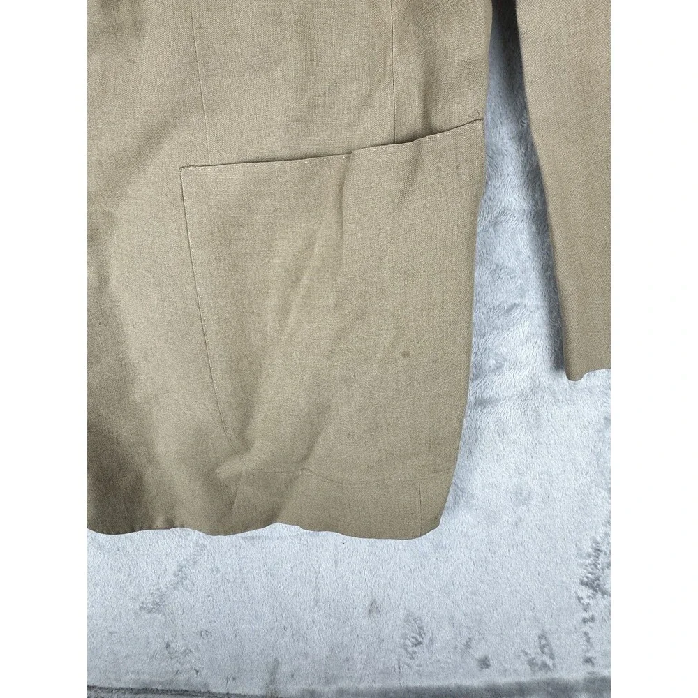 Ermenegildo Zegna Mens 62R Linen Sport Coat Tan Su Misura 1143R0